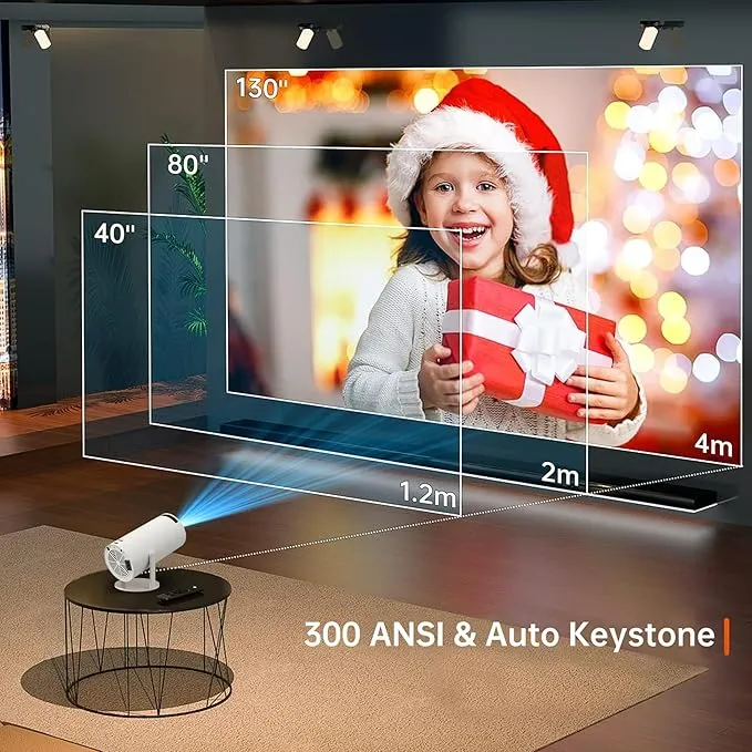 HY300 4K Android 11 Dual Wifi6 120ANSI Home Cinema Outdoor Portable Projetor